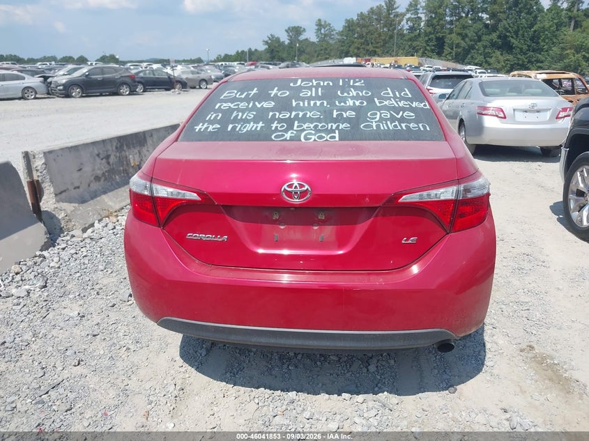 TOYOTA COROLLA 2016 VIN 2T1BURHE4GC653593