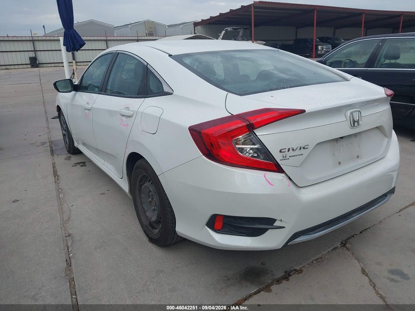Vin: 2hgfc2f66lh568814, lot: 46541706, honda civic lx 20203