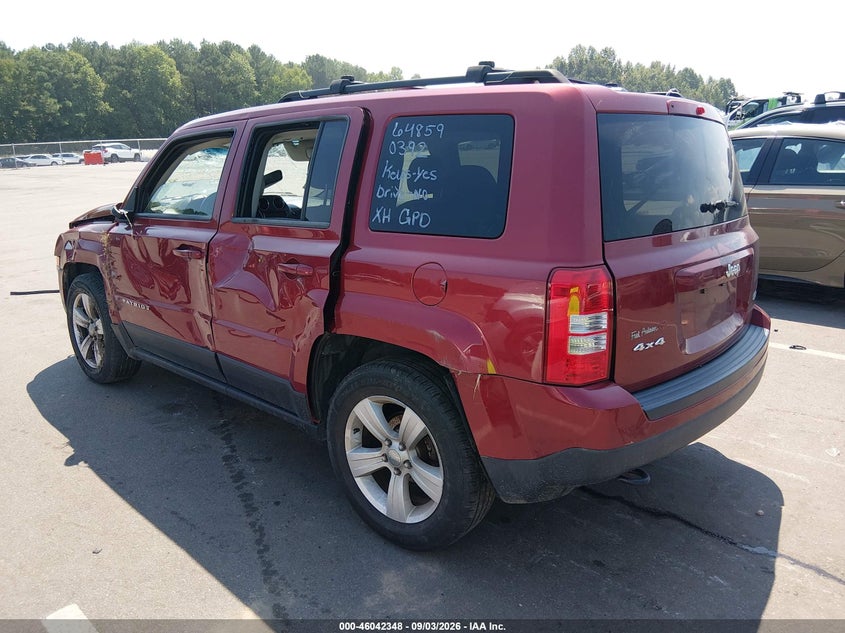 Vin: 1c4njrfb9ed590392, lot: 46541803, jeep patriot latitude 20143