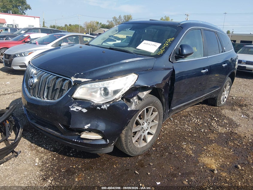 Vin: 5gakrbkd3fj145953, lot: 46541851, buick enclave leather 20152