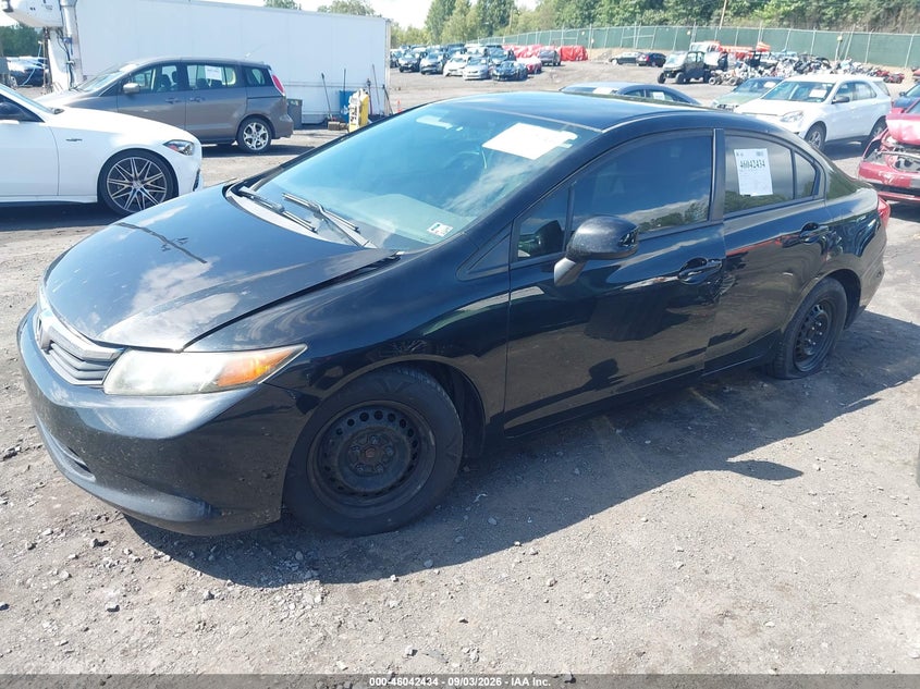 Vin: 2hgfb2f50ch334405, lot: 46541889, honda civic lx 20122