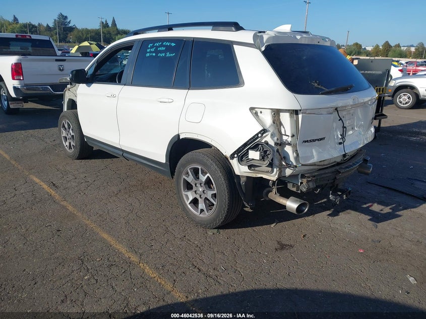 Vin: 5fnyf8h60nb016474, lot: 46541991, honda passport awd trailsport 20223