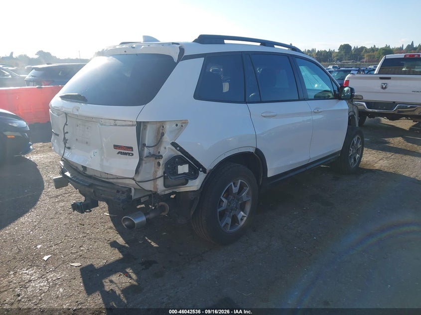 Vin: 5fnyf8h60nb016474, lot: 46541991, honda passport awd trailsport 20224