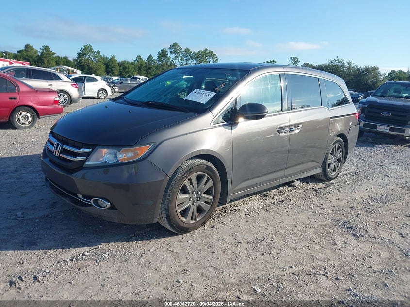 2014 Honda Odyssey, Rear, IAAI, VIN 5FNRL5H96EB047976 — photo 2