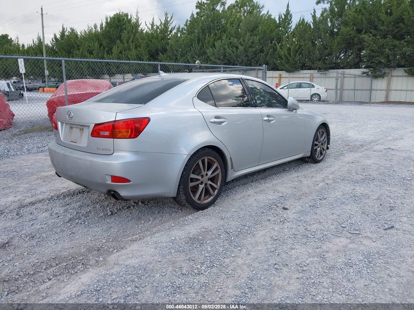 2008 LEXUS IS SEDAN 2.5L V-6 DI, DOHC, VVT, PREMIUM , 204HP