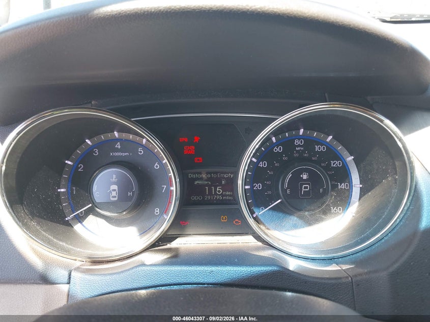 2012 HYUNDAI SONATA SEDAN 2.4L I-4 DI, DOHC, VVT, REGULAR , 190HP