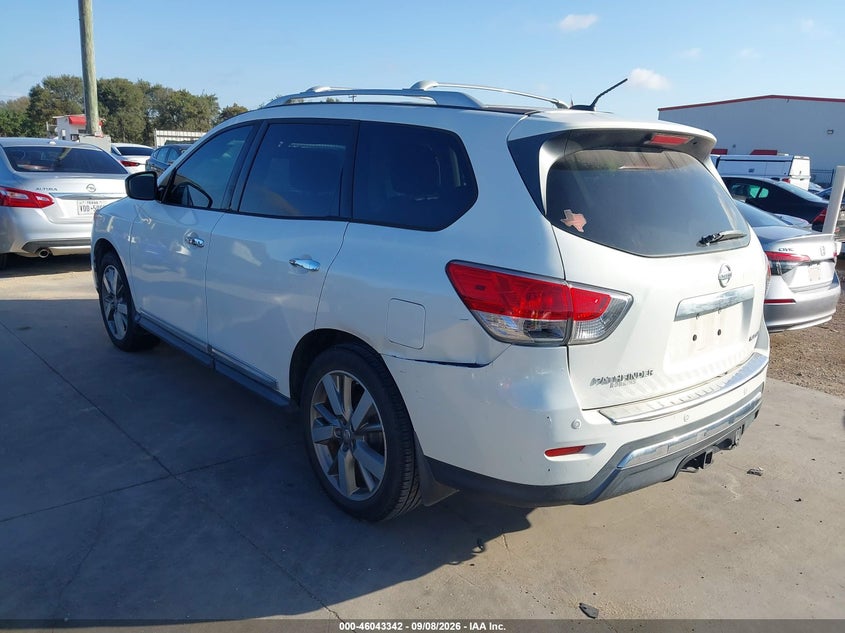 Vin: 5n1ar2mn1ec625021, lot: 46542797, nissan pathfinder platinum 20143
