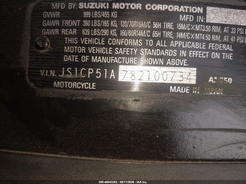 SUZUKI AN650 2008