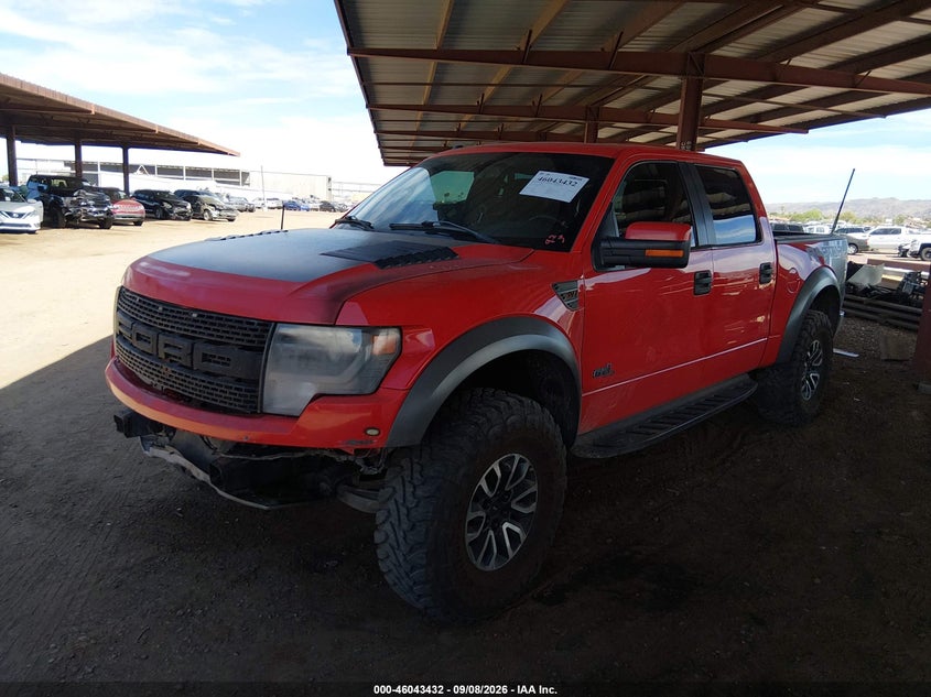 Vin: 1ftfw1r68dfd81797, lot: 46542887, ford f-150 svt raptor 20132