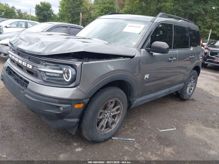 Vin: 3fmcr9b65nre14340, lot: 46543057, ford bronco sport big bend 20222