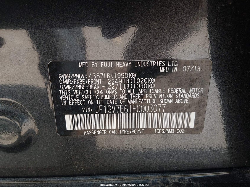 2014 SUBARU IMPREZA WRX · Фото 9