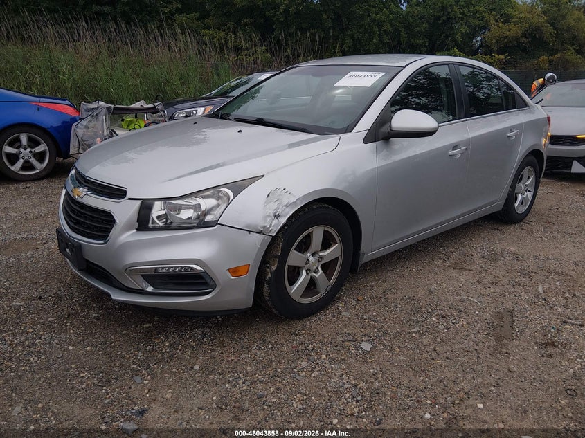 Vin: 1g1pc5sb8f7142350, lot: 46543313, chevrolet cruze 1lt auto 20152