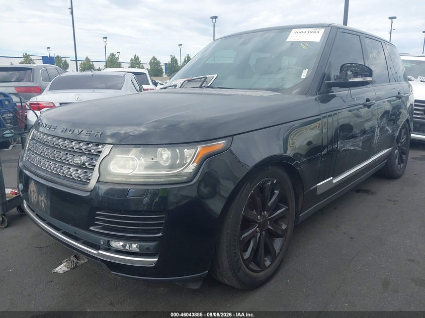 Vin: salgs2vf9fa228608, lot: 46543340, land rover range rover 3.0l v6 supercharged hse 20152