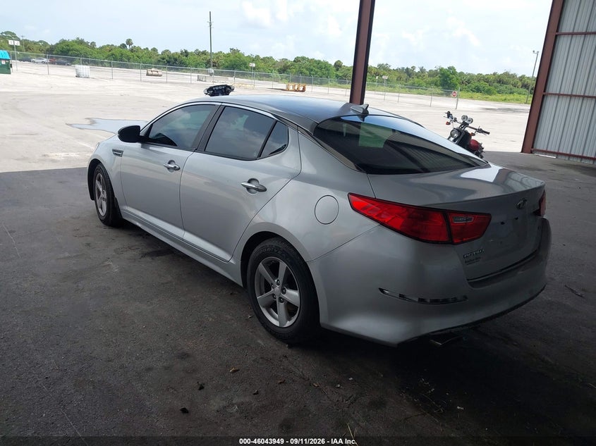Vin: 5xxgm4a76eg289803, lot: 46543405, kia optima lx 20143