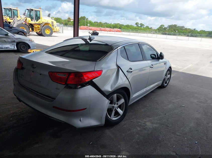 Vin: 5xxgm4a76eg289803, lot: 46543405, kia optima lx 20144
