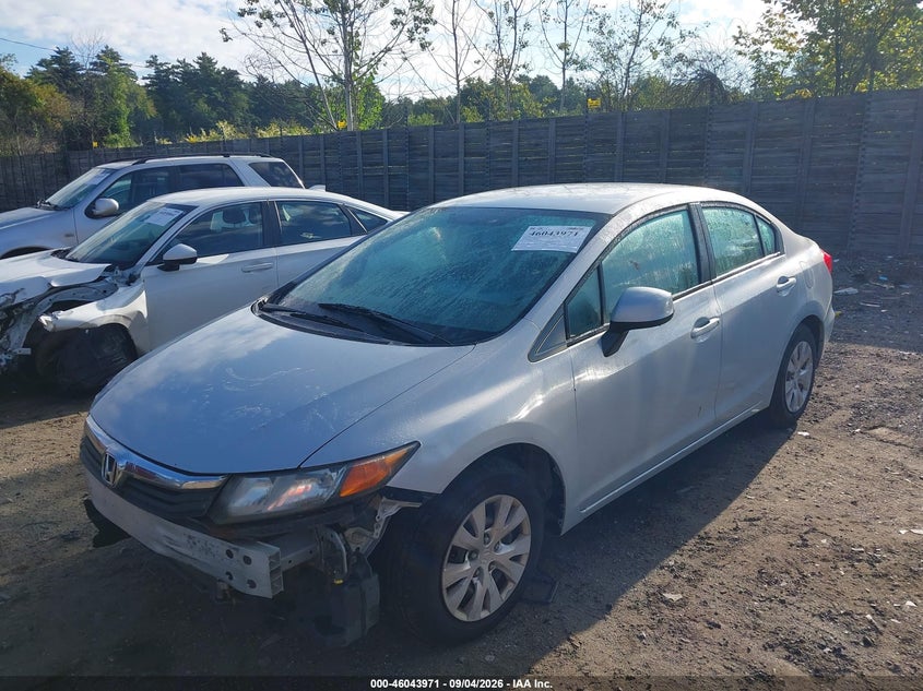 2012 HONDA CIVIC SEDAN 1.8L I-4 VVT, 140HP
