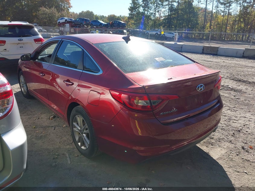 Vin: 5npe24af9fh228522, lot: 46543429, hyundai sonata se 20153