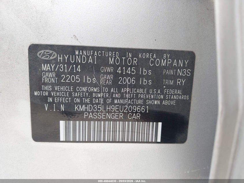 HYUNDAI ELANTRA GT 2014 VIN KMHD35LH9EU209661