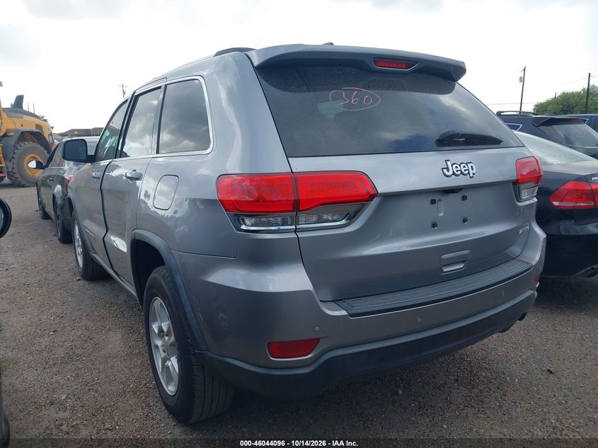 Vin: 1c4rjeag5hc697236, lot: 46543551, jeep grand cherokee laredo 4x2 20173