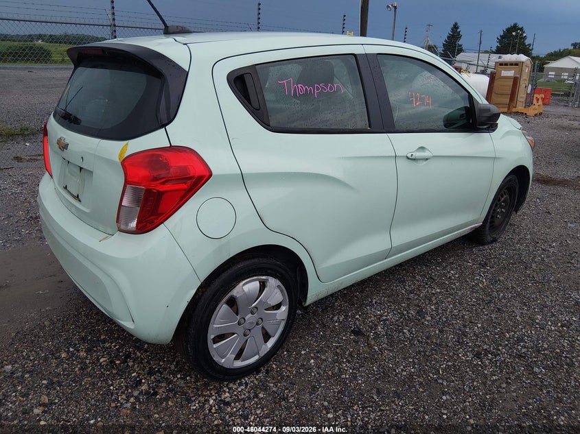 Vin: kl8cb6sa1hc757265, lot: 46543729, chevrolet spark ls cvt 20174