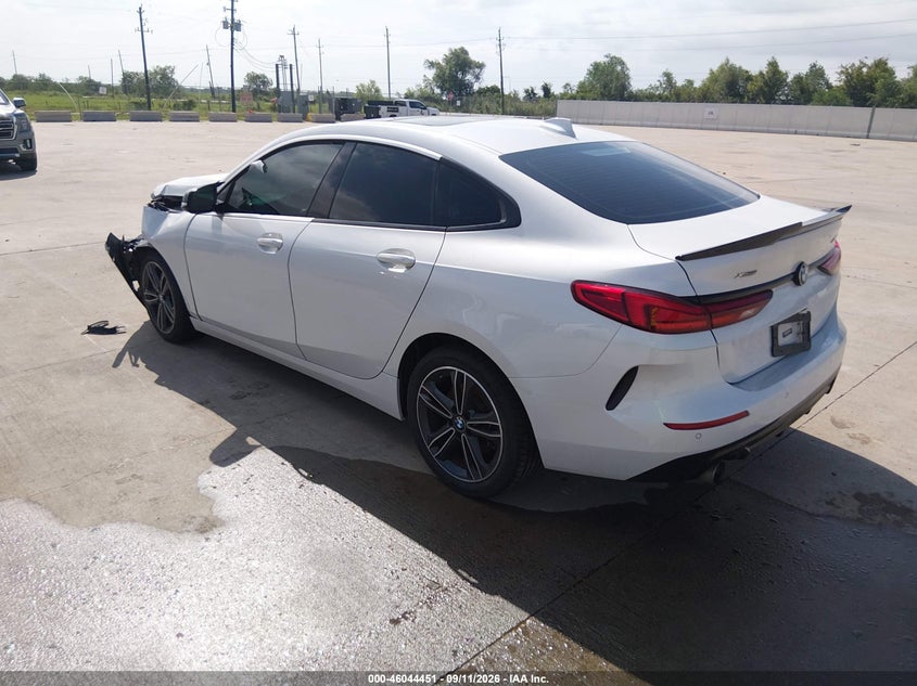 Vin: wba73ak0xm7h55274, lot: 46543906, bmw 228i gran coupe xdrive 20213