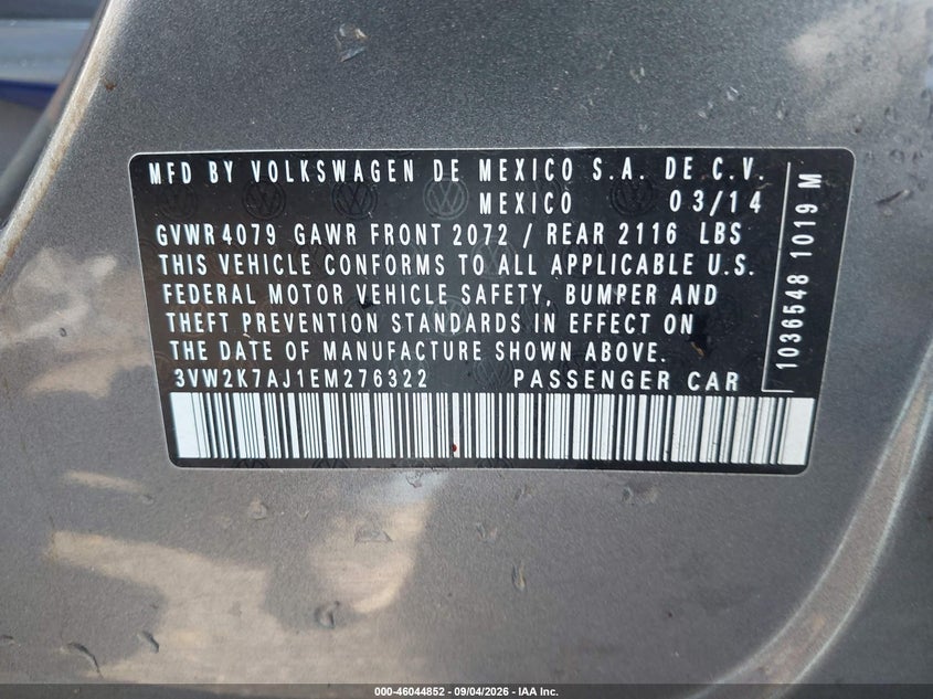 2014 VOLKSWAGEN JETTA 2.0L S · Photo 9
