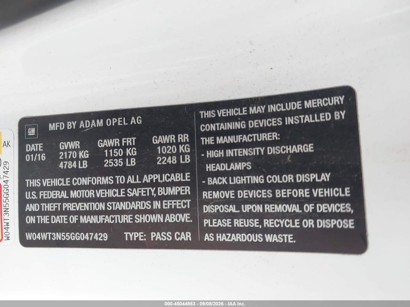 2016 BUICK CASCADA PREMIUM · Фото 9