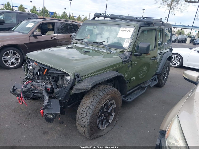 Vin: 1c4hjxdn3pw503558, lot: 46544491, jeep wrangler 4-door sport 4x4 20232