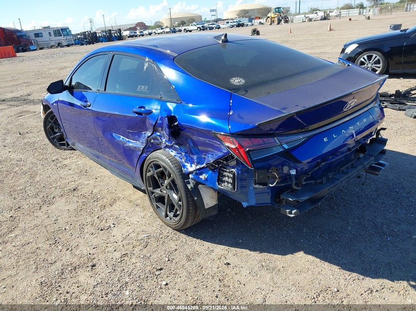 Vin: kmhlr4df0su044046, lot: 46544663, hyundai elantra n line 20253