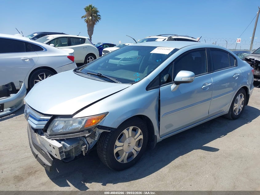 Vin: jhmfb4f20cs001192, lot: 46544720, honda civic hybrid 20122