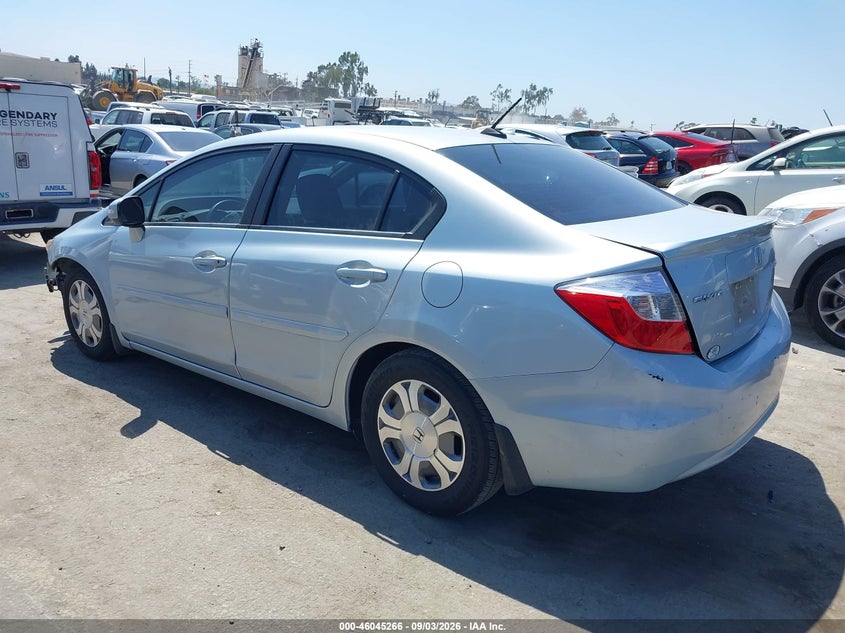 Vin: jhmfb4f20cs001192, lot: 46544720, honda civic hybrid 20123