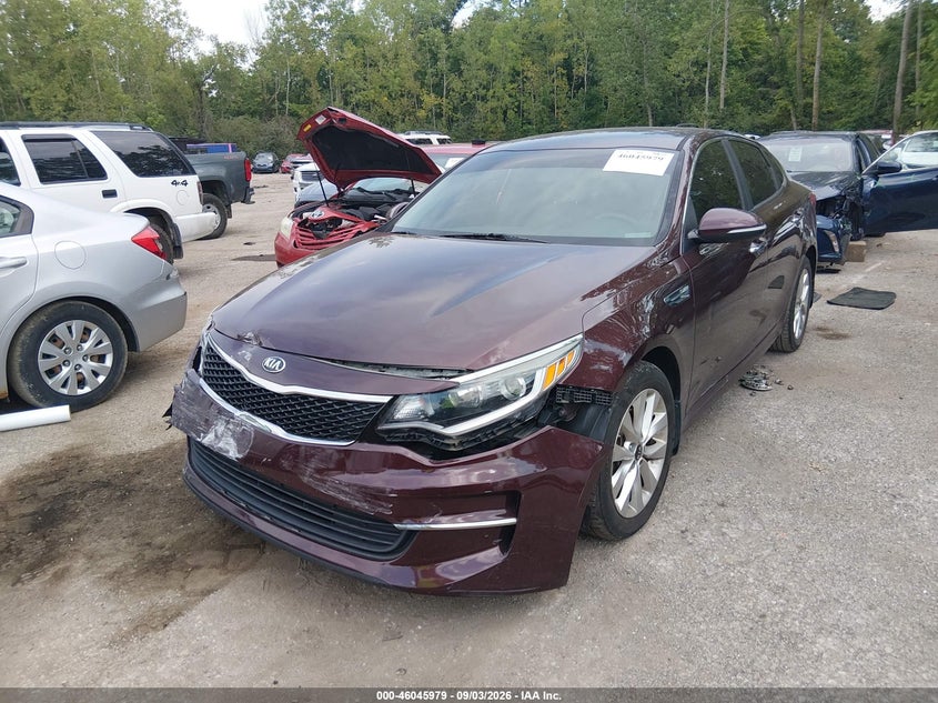 Vin: 5xxgt4l33gg107264, lot: 46545434, kia optima lx 20162