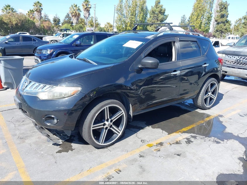 2009 Nissan Murano Le, Обычный износ, IAAI, VIN JN8AZ18W29W150456 — фото 2