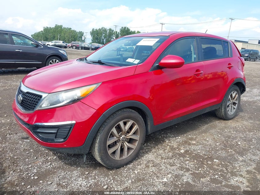 Vin: kndpbcac5f7763876, lot: 46545504, kia sportage lx 20152