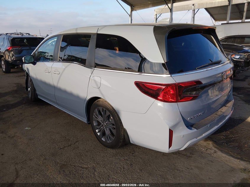 Vin: 5fnrl6h88sb044313, lot: 46545513, honda odyssey touring 20253