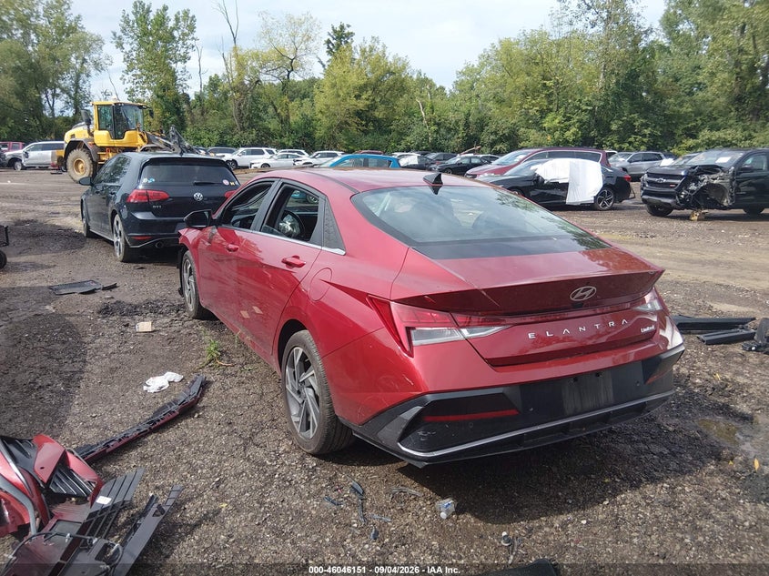 Vin: kmhlp4dg3ru778754, lot: 46545606, hyundai elantra limited 20243