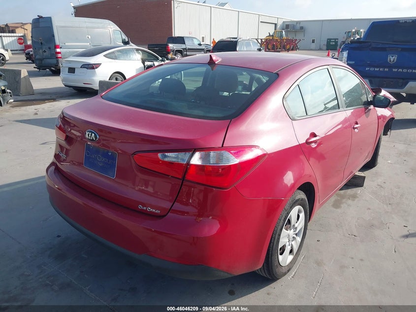 Vin: knafk4a60g5606827, lot: 46545663, kia forte lx 20164