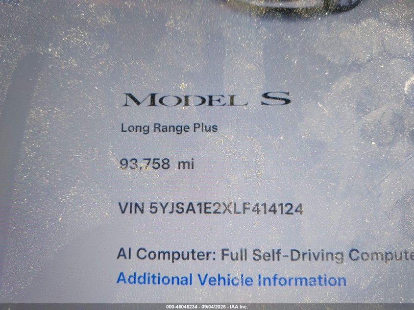 2020 TESLA MODEL S LONG RANGE DUAL MOTOR ALL-WHEEL DRIVE/LONG RANGE PLUS DUAL MOTOR ALL-WHEEL DRIVE · Фото 14