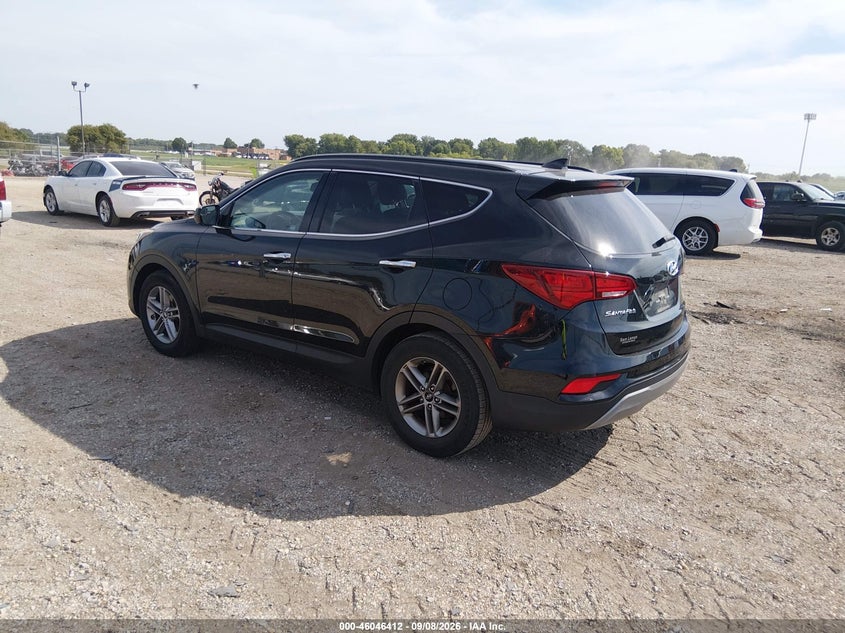 Vin: 5xyzu3lb8hg382858, lot: 46545867, hyundai santa fe sport 2.4l 20173