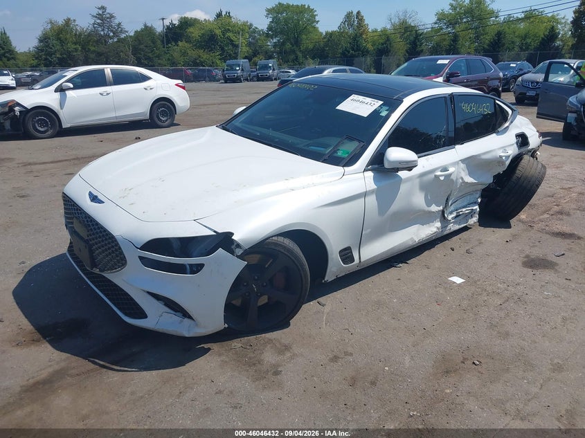 Vin: kmtg54se5tu166688, lot: 46545887, genesis g70 3.3t awd sport prestige 20262