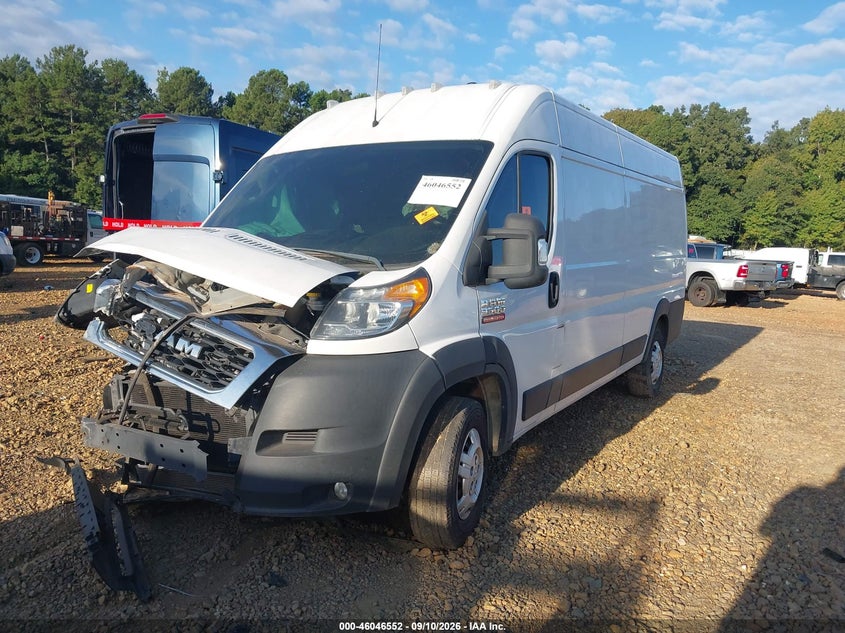 Vin: 3c6urvjg6ke547372, lot: 46546007, ram promaster 3500 cargo van high roof 159 wb ext 20192