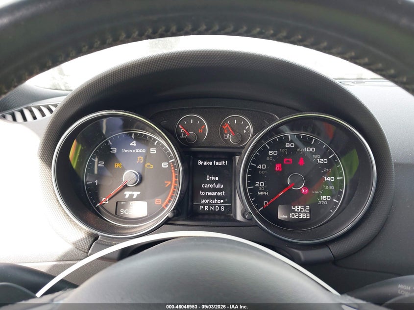 AUDI TT 2009 VIN TRUVF38J491013107