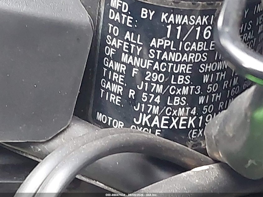 KAWASAKI EX650 2017