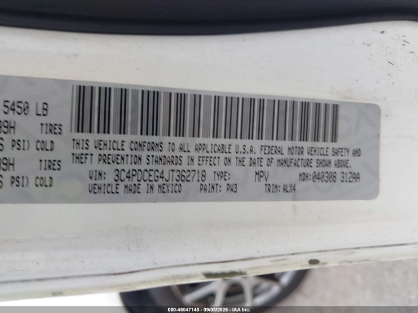 2018 DODGE JOURNEY SPORT UTILITY VEHICLE 3.6L V-6 DOHC, VVT, 283HP