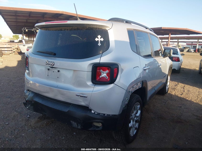 Vin: zaccjbbb1hpg28207, lot: 46546963, jeep renegade latitude 4x4 20174