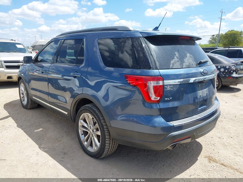Vin: 1fm5k7d86jgb42432, lot: 46547005, ford explorer xlt 20183