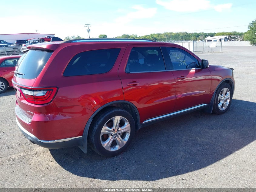 Vin: 1c4rdhdg7ec592178, lot: 46547053, dodge durango limited 20144