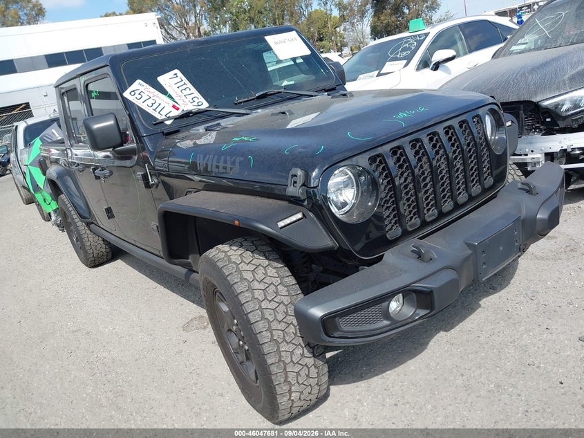 Vin: 1c6hjtag9nl144091, lot: 46547136, jeep gladiator willys 4x4 2022 img_1