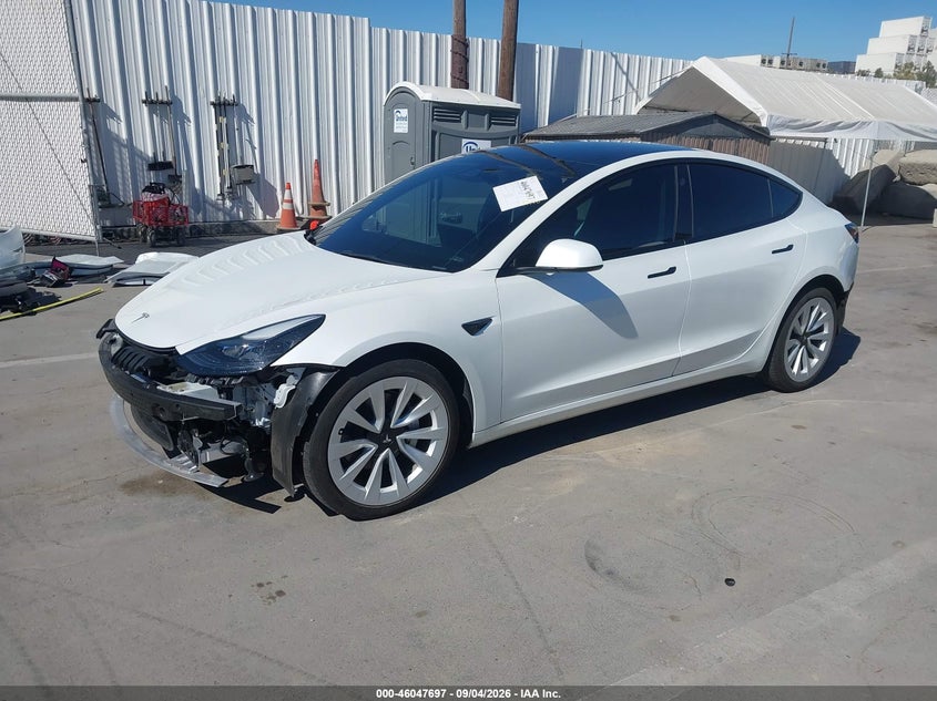 Vin: 5yj3e1ea6pf481681, lot: 46547152, tesla model 3 rear-wheel drive 20232