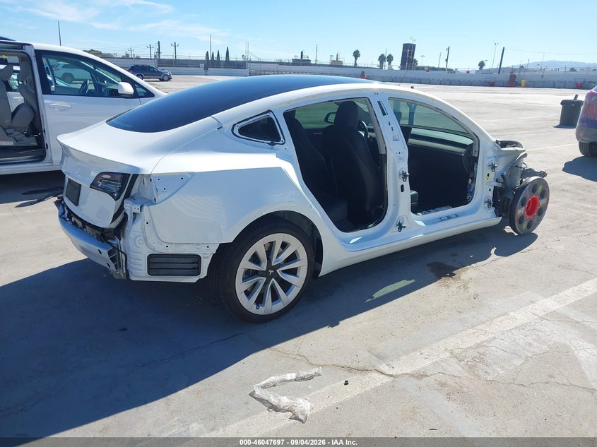 Vin: 5yj3e1ea6pf481681, lot: 46547152, tesla model 3 rear-wheel drive 20234